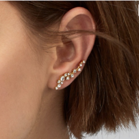 Baublebar Farah Ear Crawlers Earrings Gold Toneq - Picture 1 of 2